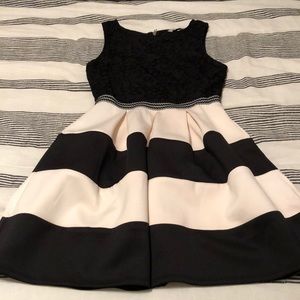 black and white homecoming dress